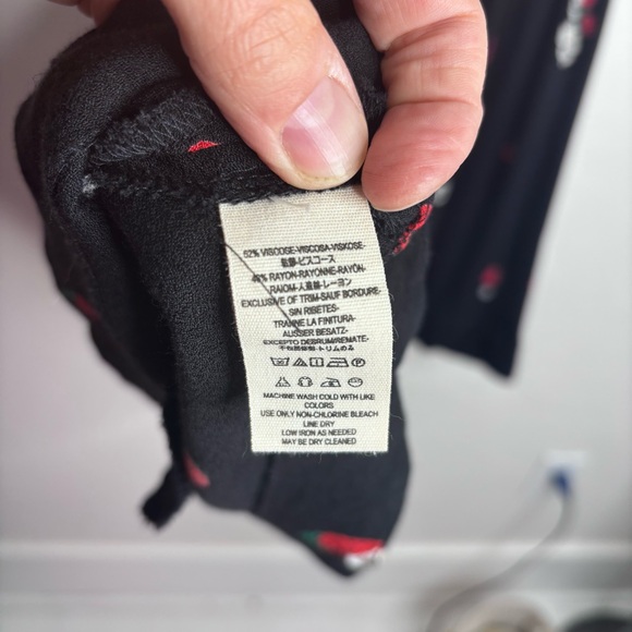 Free People Dream Girl Lace Up Strawberry Mini Dress Size 8 EUC - Picture 10 of 12